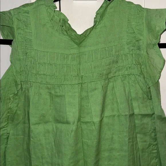 roolee light weight cotton green dress. size small. NEW with tags. - Picture 2 of 8